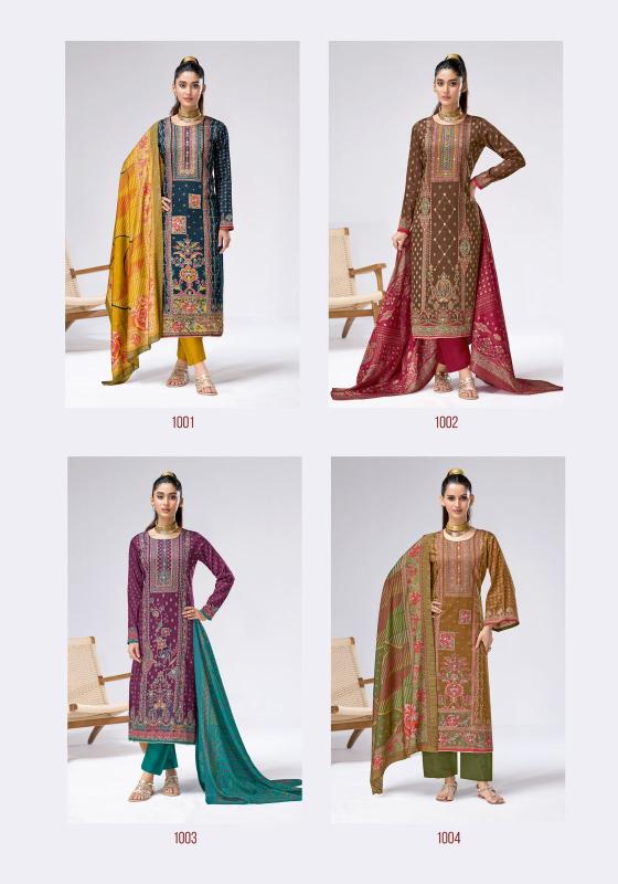Suryajyoti charvi vol-1 handwork wholesale dress material